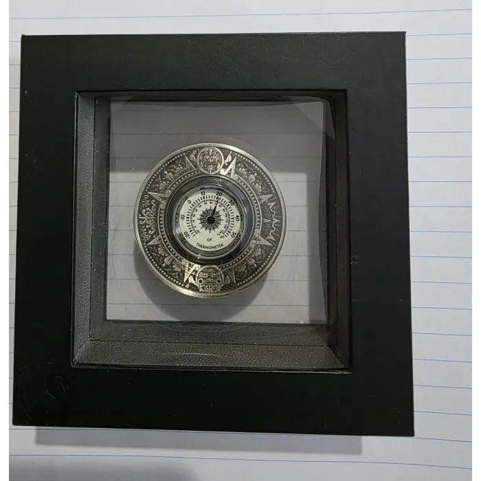 2018 $2 Thermometer 2oz Silver Antique Coin