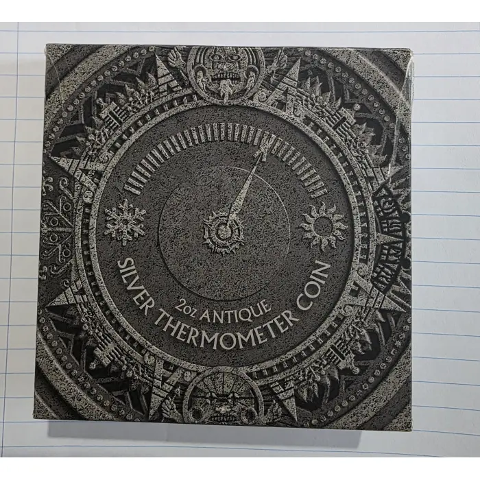 2018 $2 Thermometer 2oz Silver Antique Coin