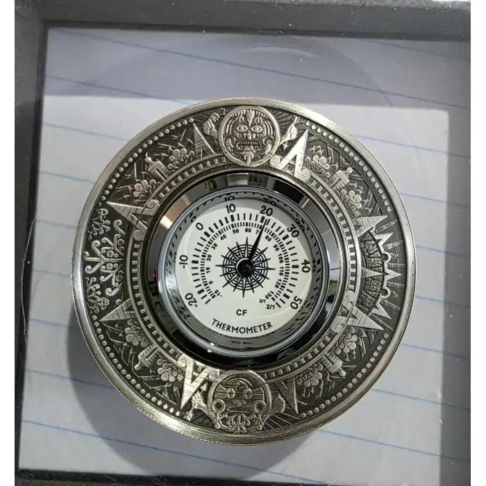 2018 $2 Thermometer 2oz Silver Antique Coin