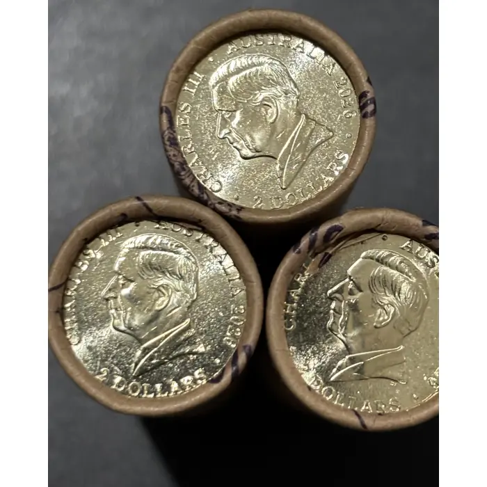 2026 Dawn Service Lest We Forget $2 Premium Coin Rolls, 3 ROLL PACKAGE DEAL