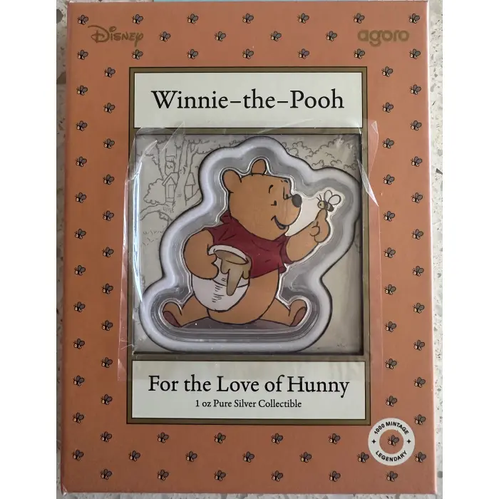 2025 Disney Winnie the Pooh - For the Love of Hunny 1 oz Silver Agoro