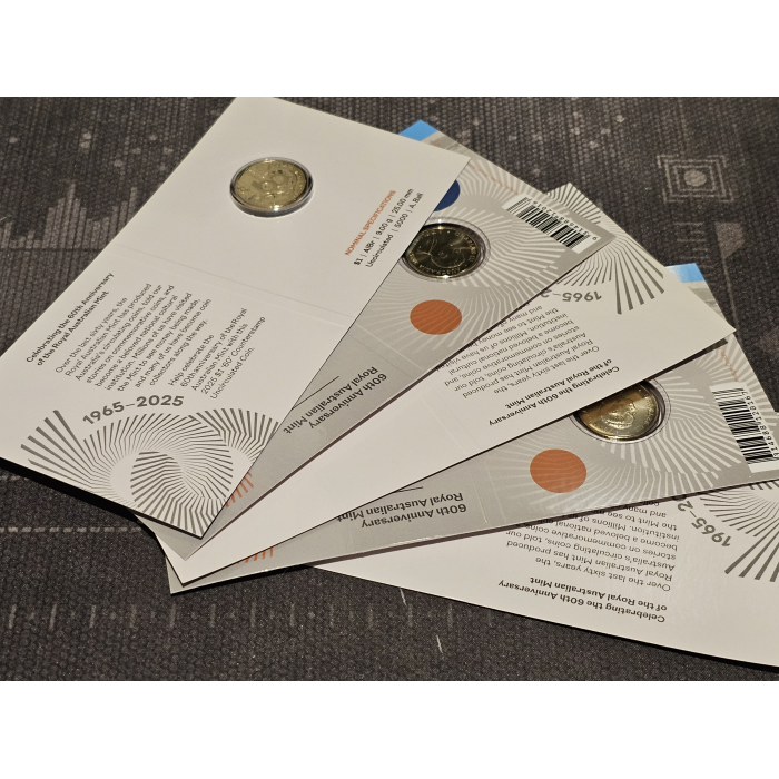 2025 60 years of RAM 60th $1 Single Coin Card Counterstamp Family Fun Day