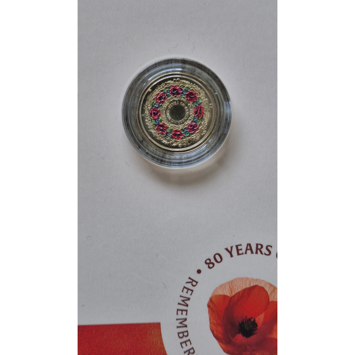 2025 $2 80 Years On Remembrance Day Poppy 'C' Mint Mark Carded Coin