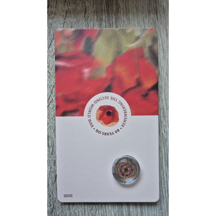 2025 $2 80 Years On Remembrance Day Poppy 'C' Mint Mark Carded Coin