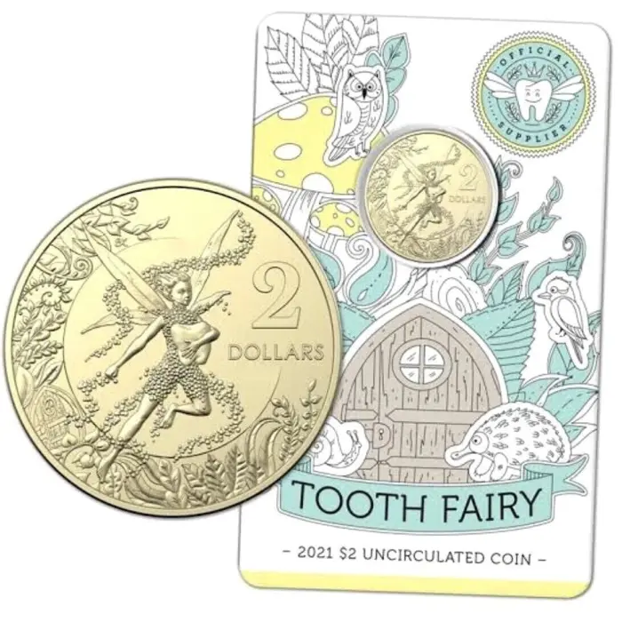 2021 $2 1x UNC Tooth Fairy Coin