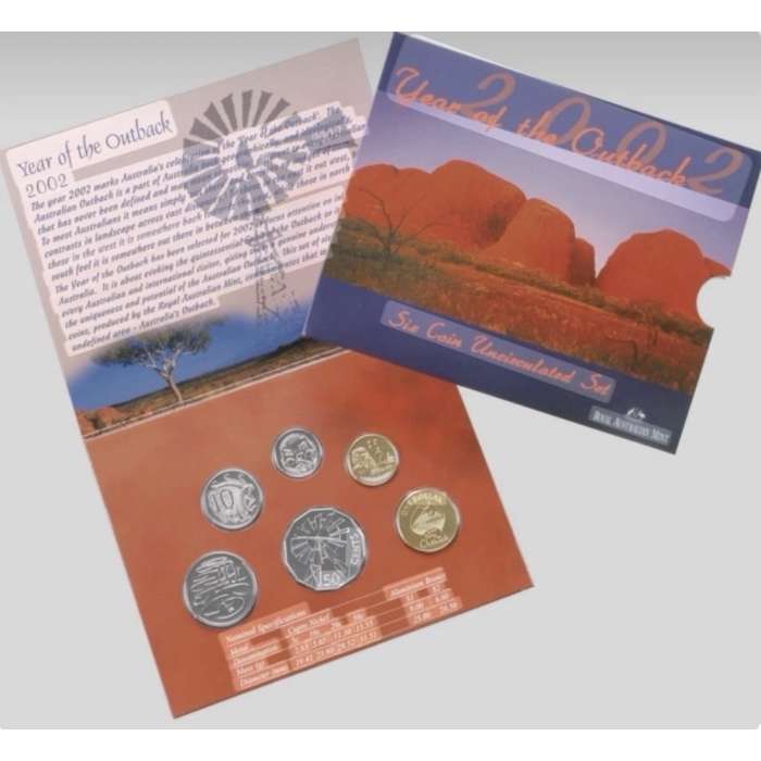 AUSTRALIAN: 2002 YEAR OF THE OUTBACK SIX COIN UNCIRCULATED SET