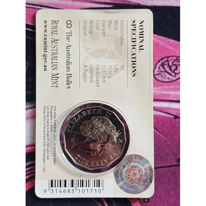 2012 50th Anniversary of ballet uncirculated 50c