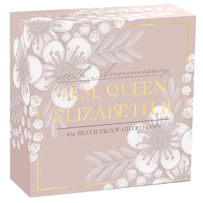 2026 Queen Elizabeth II 100th Anniversary 1oz Silver Proof Gilded Coin