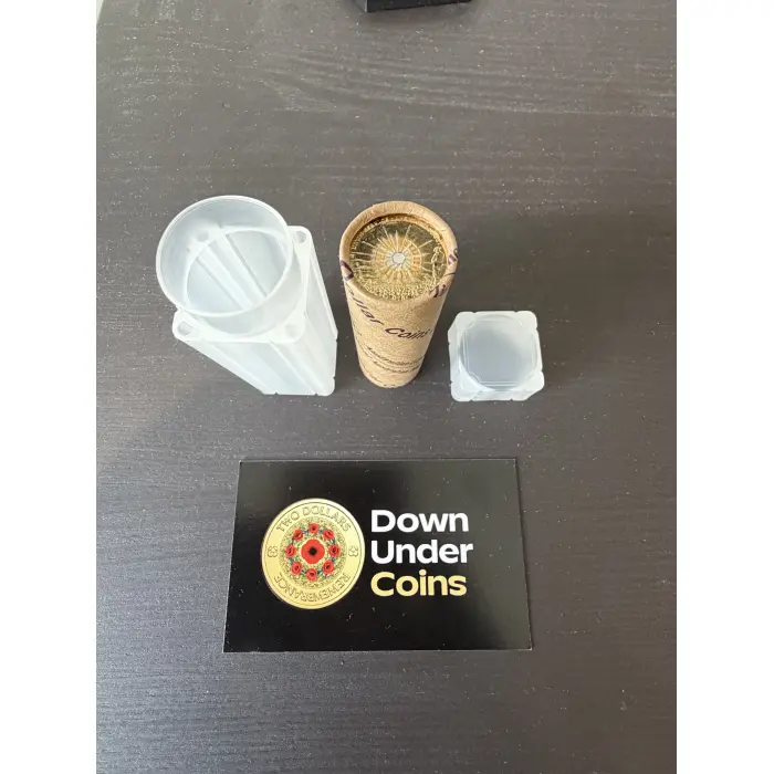 2026 AUSTRALIA $2 DAWN SERVICE COLOURED PREMIUM  H/T RAM COIN ROLL IN TUBE 