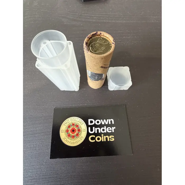 2026 AUSTRALIA $2 DAWN SERVICE COLOURED PREMIUM  H/T RAM COIN ROLL IN TUBE 