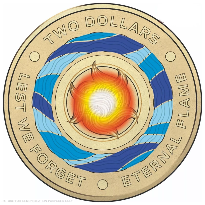 Eternal Flame Lest We Forget 2018 Fire Two Dollar $2 Coin Australia Rare - UNC