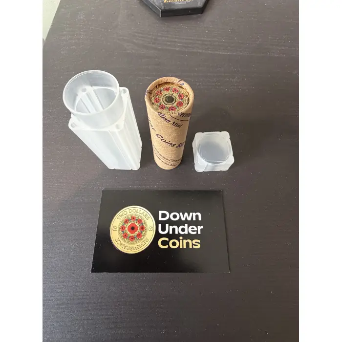 2025 RAM $2 Remembering WWII 80 Years Coin Roll H/T with protective tube. 