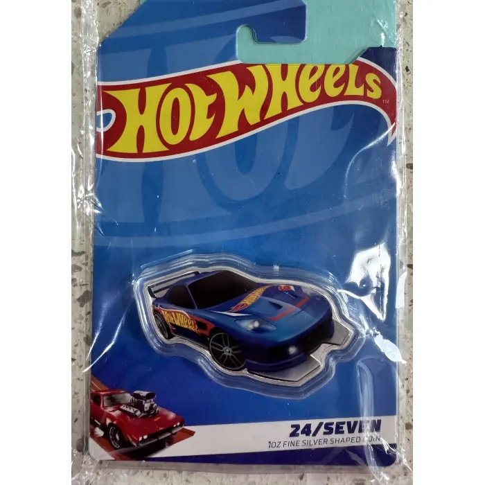 2025 Hot Wheels 1oz Silver coloured shaped coin