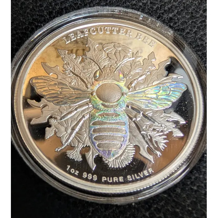 2026 $2 Leafcutter Bee - Australian Native Bees Hologram 1 Oz Silver Proof Coin