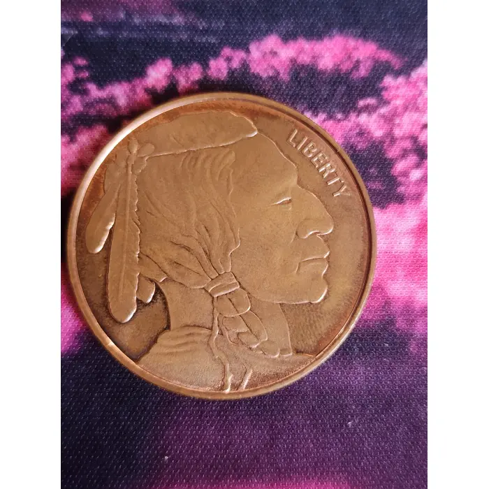 1 oz .999 fine copper round circulated condition 