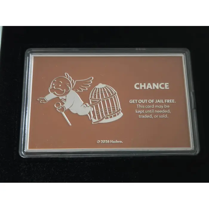Agoro Monopoly Get Out Of Jail Free 1oz silver coin