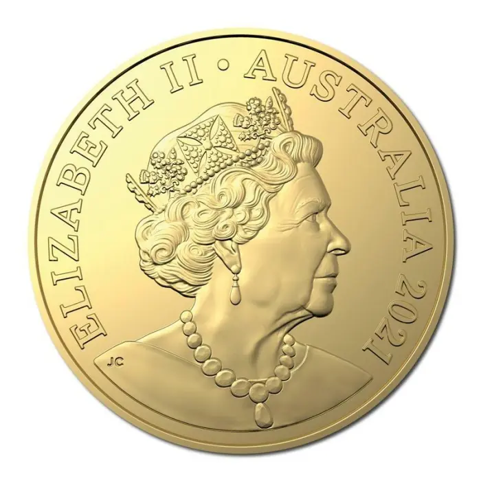 2021 RAM 35th Anniversary of Animalia 20c Gold Plated Colour Printed UNC