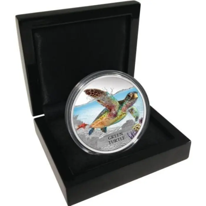 2014 Endangered Green Turtle 1oz Silver Proof