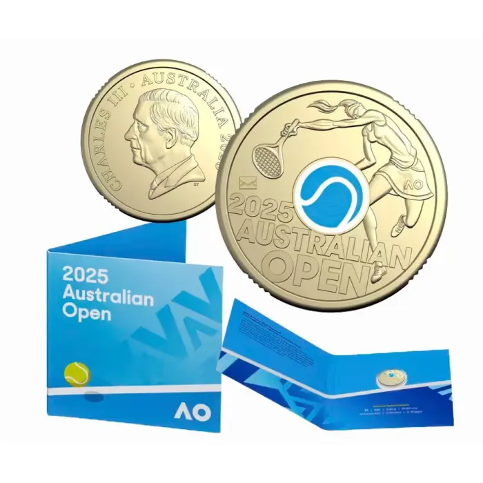 2025$2 Privy Mark Coloured Uncirculated Coin Women's Australian Open, SEALED 