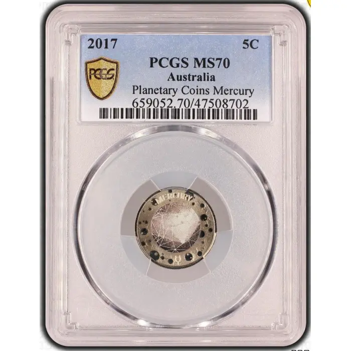 PCGS MS70 2017 5 Cent Planetary Mercury
