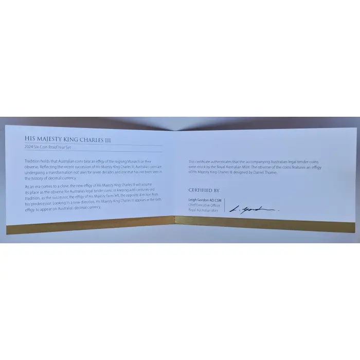 2024  His Majesty King Charles III Six-Coin PROOF Year Set