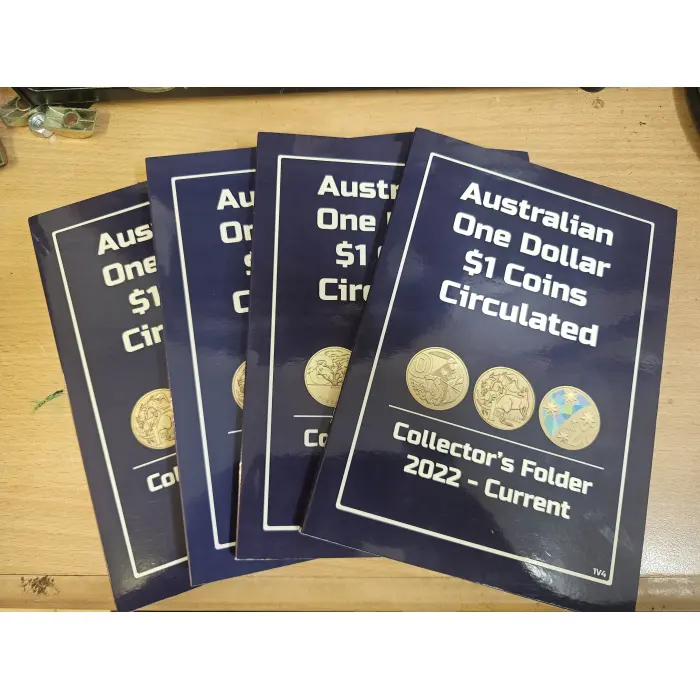 Australian $1- circulated collectors folders x 4