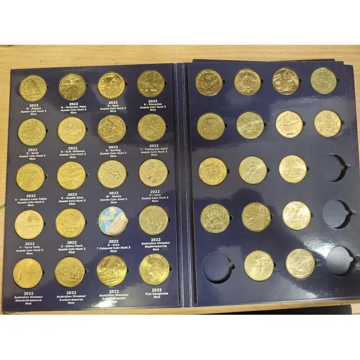 Australian $1- circulated collectors folders x 4