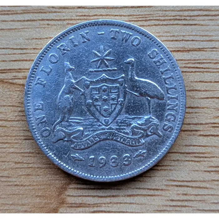 1933 Aust Florin KGV Scarce