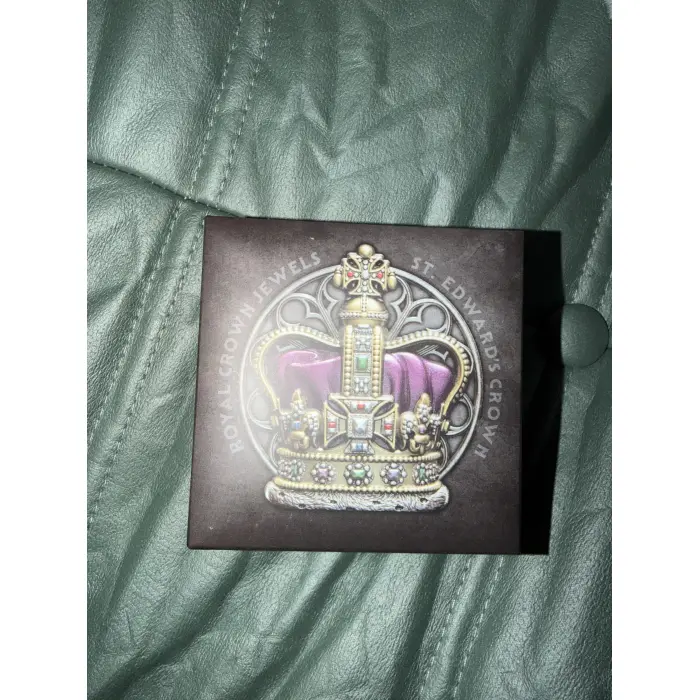 2 Ounce Royal Crown Jewels $5 antiqued st Edward’s  Crown low Mintage  078/350