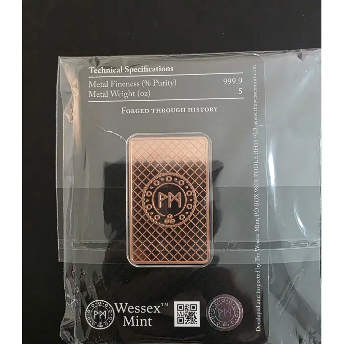 Wessex Mint 5oz Copper Bar