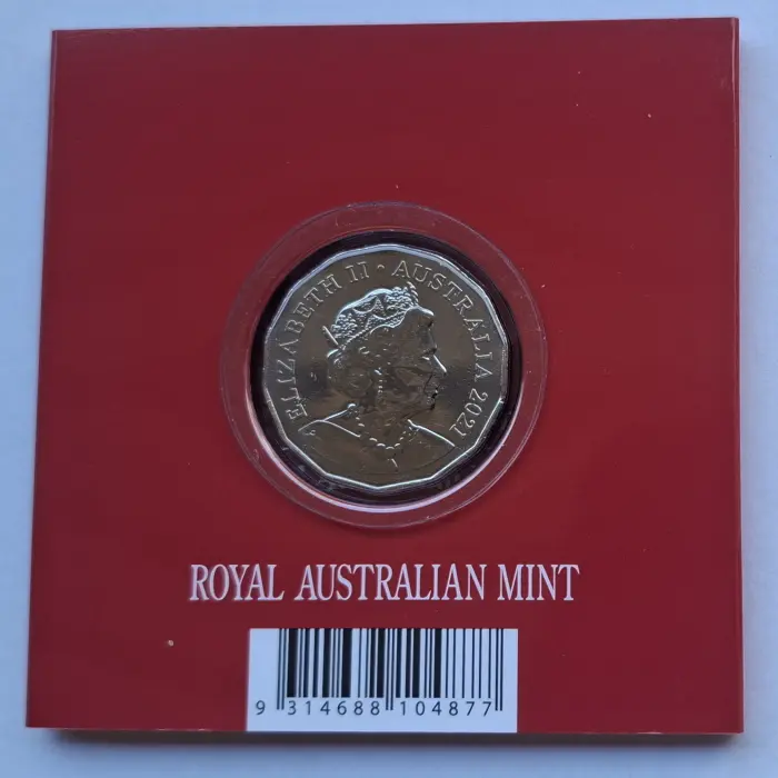 2021 50c Lunar Year Of The Ox Tetra-Decagonal Coin in Tri-Fold Card