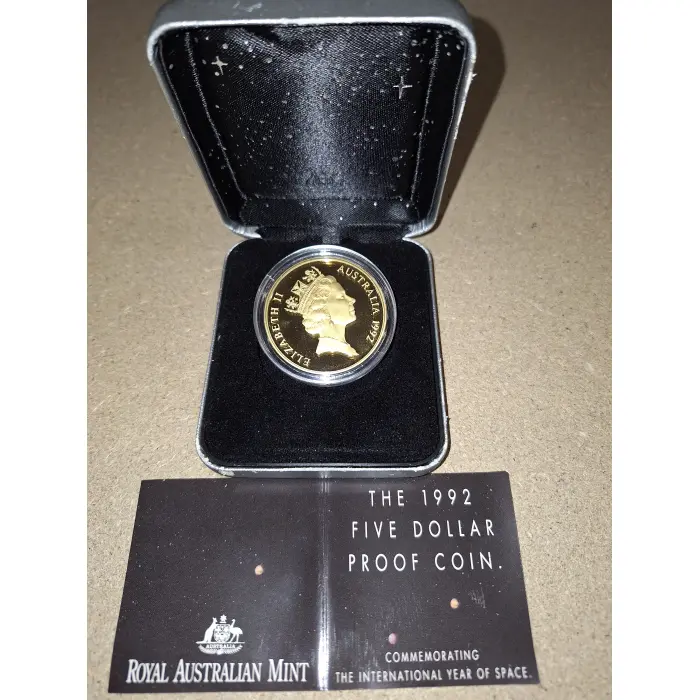 1992 $5 Proof - Commemorating the International Year of Space