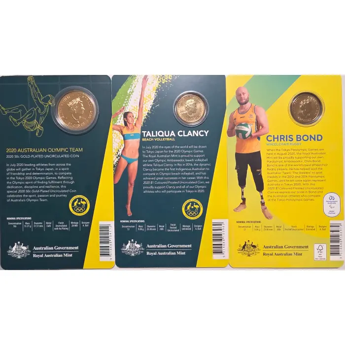 🇦🇺🏅 FOR SALE – 2020 Australian Olympic & Paralympic Coin-on-Card Set 🏅🇦🇺