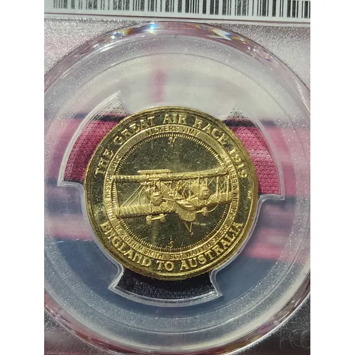 2019 PCGS MS67 Australia The Great Air Race 1919 Vickers Vimy