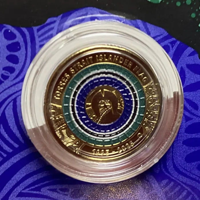 2025 $2 C Mint Mark Torres Strait Islander Flag coin in card