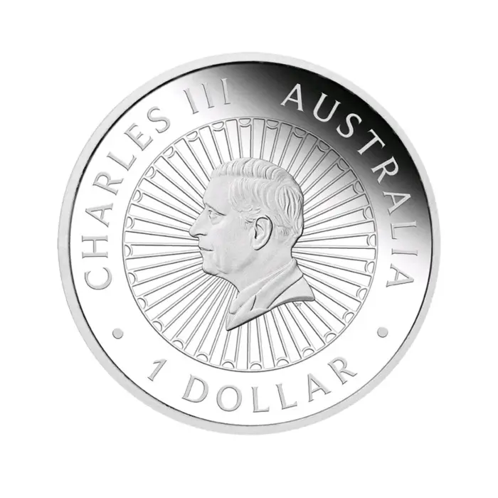2026 Australia $1 Perth Mint Australian Emu 1oz Silver Coloured Coin
