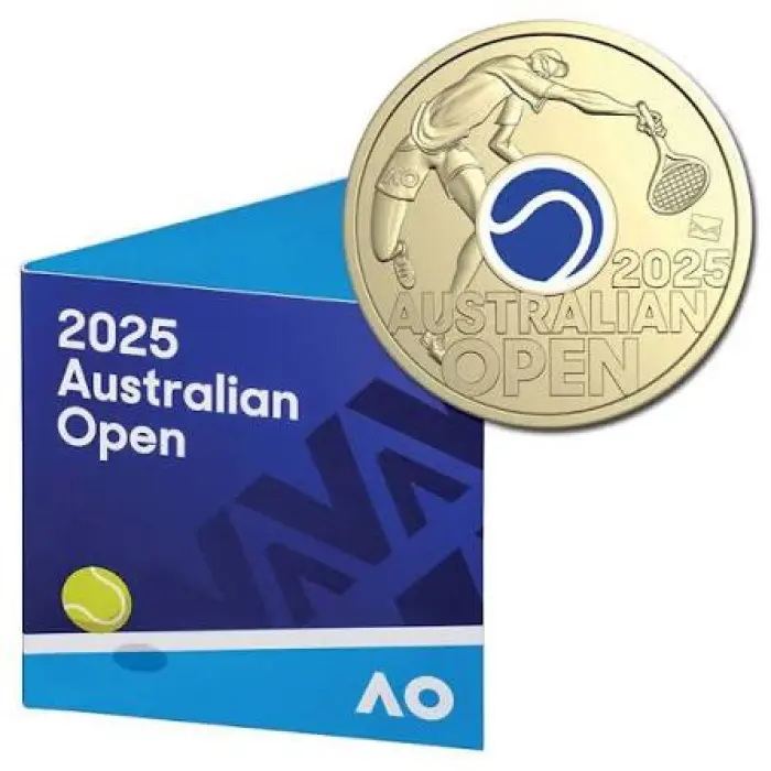2025$2 Privy Mark Coloured Uncirculated Coin Men's Australian Open, SEALED 