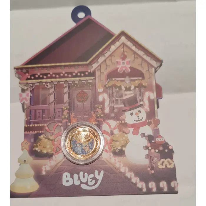 Bluey 2025 unc Christmas carded coin. 