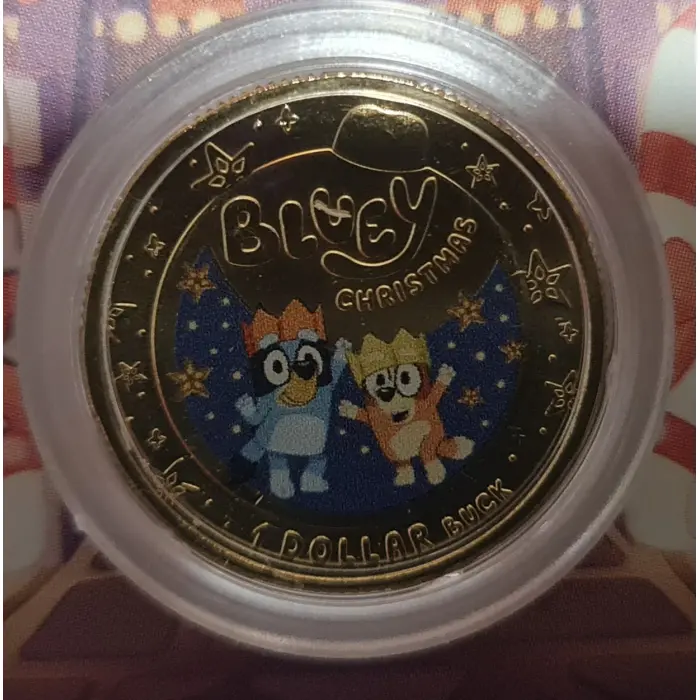 Bluey 2025 unc Christmas carded coin. 