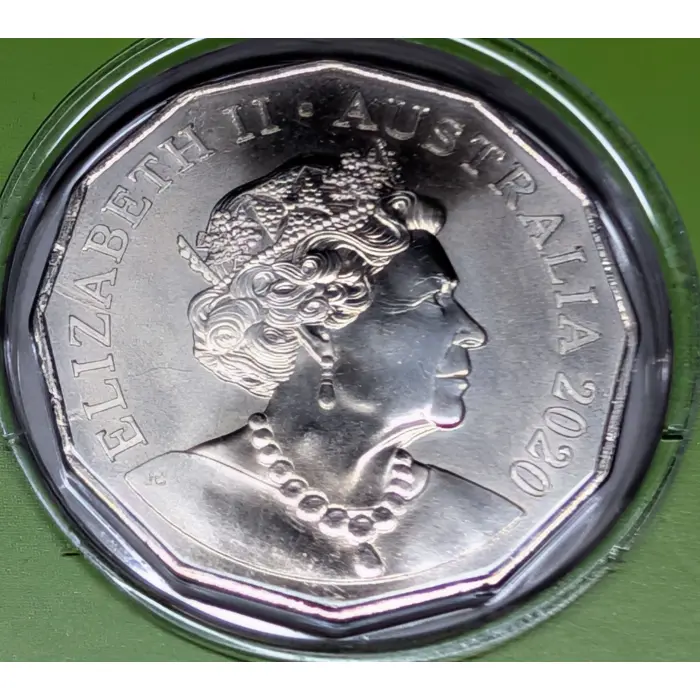 2020 50c Skippy the Bush Kangaroo Coloured Uncirculated Coin and RAM Card