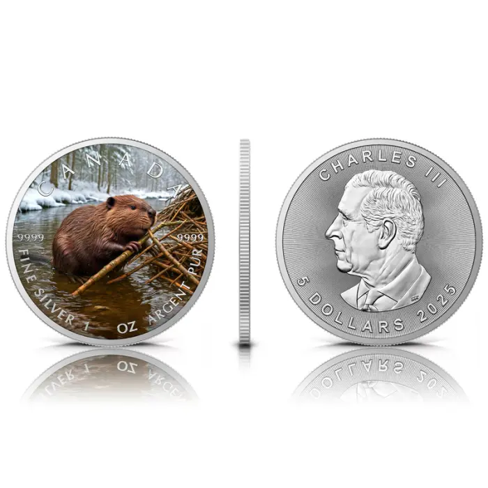 O&G - WINTER BEAVER 2025 CANADA MAPLE LEAF 1OZ SILVER COIN
