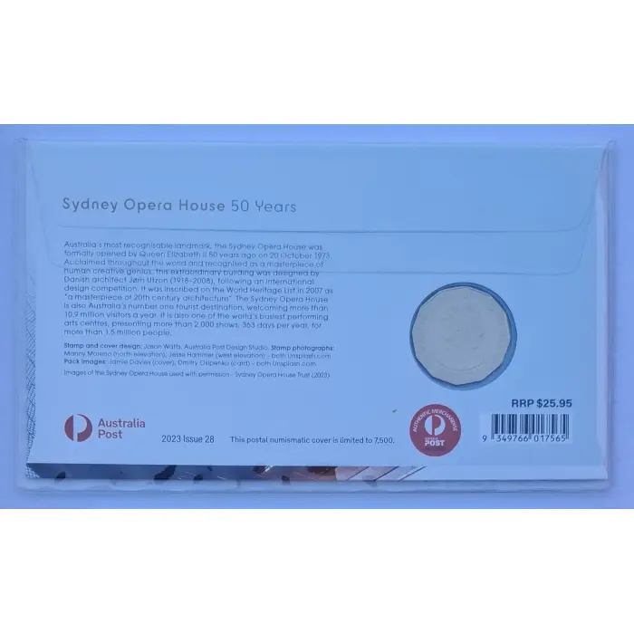 2023 50c 50th Anniversary Of The Sydney Opera House PNC