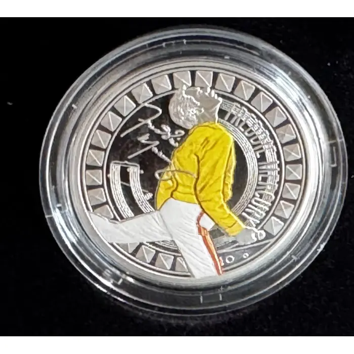 2025 UK Music Legend  Freddie Mercury 1oz Coloured Silver Proof Coin Ltd 4500