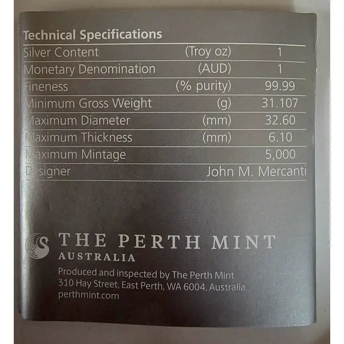 Australian Wedge-tailed Eagle Enhanced Reverse Proof High Relief 2021 1oz Silver