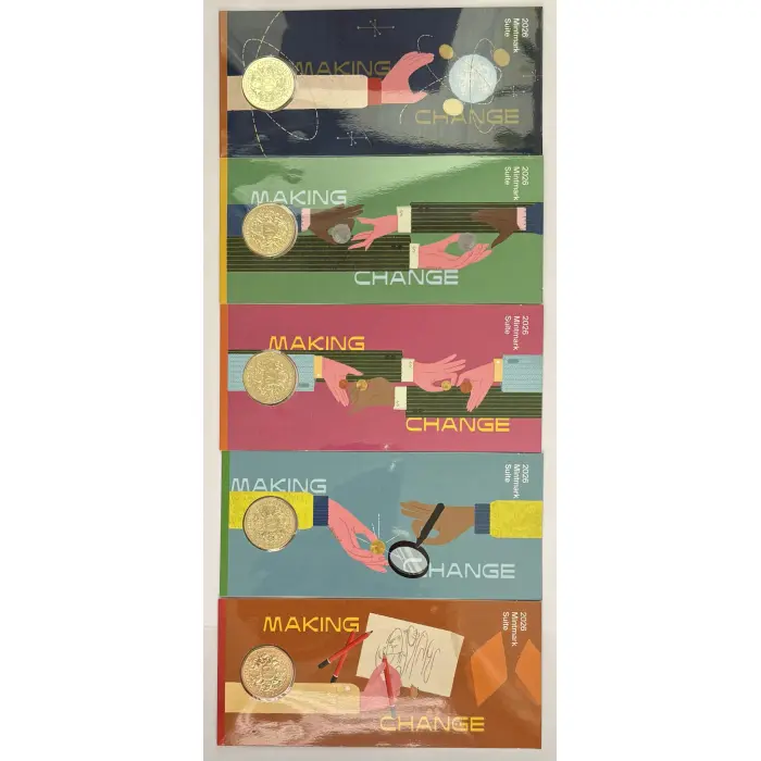 RAM $1 2026 - 60th Anniv of Decimal Currency "Making Change" set of 5 cards