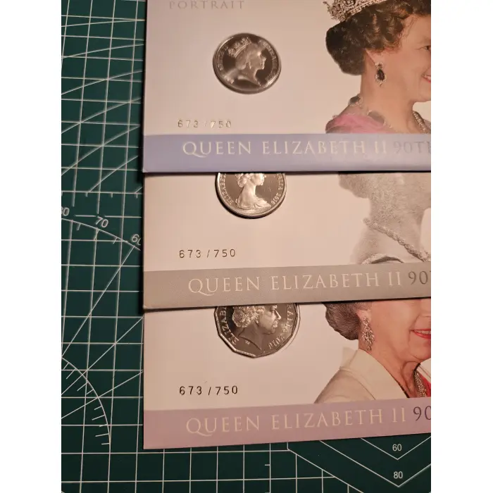 2016 Sydney money expo ANDA overprint set 3 matching numbers queen Elizabeth II 