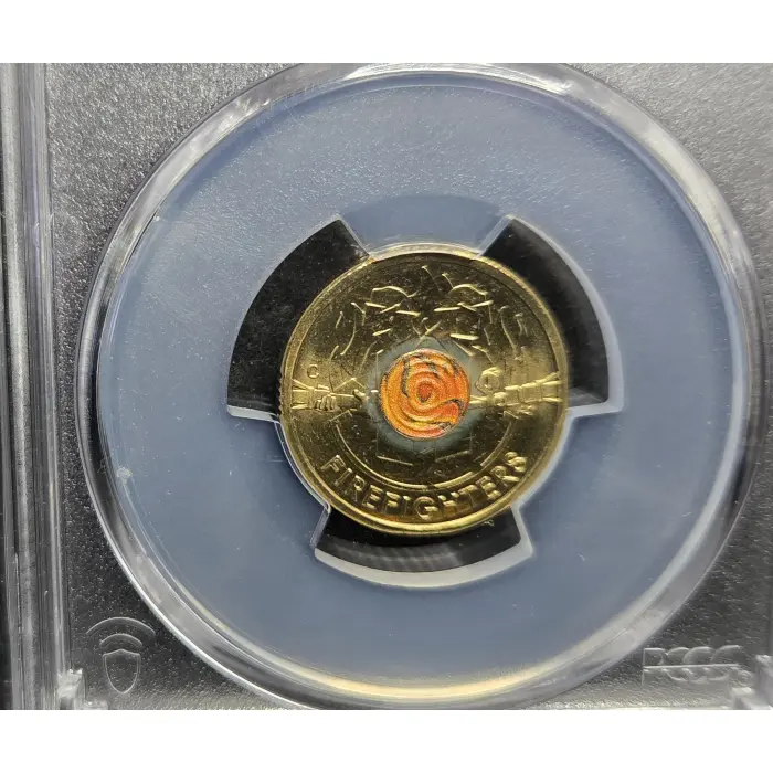 2020 C  Firefighters colourised MS67 $2