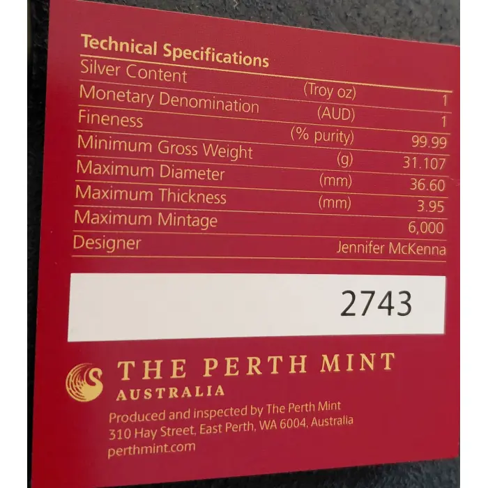 Australian Opal Lunar Dragon 1 oz silver proof