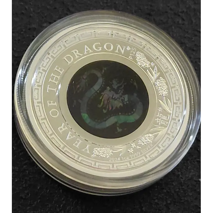 Australian Opal Lunar Dragon 1 oz silver proof