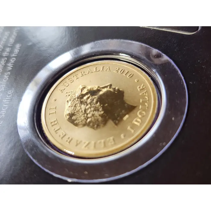 2010 $1 Anzac Day Lest We Forget Uncirculated Carded Coin
